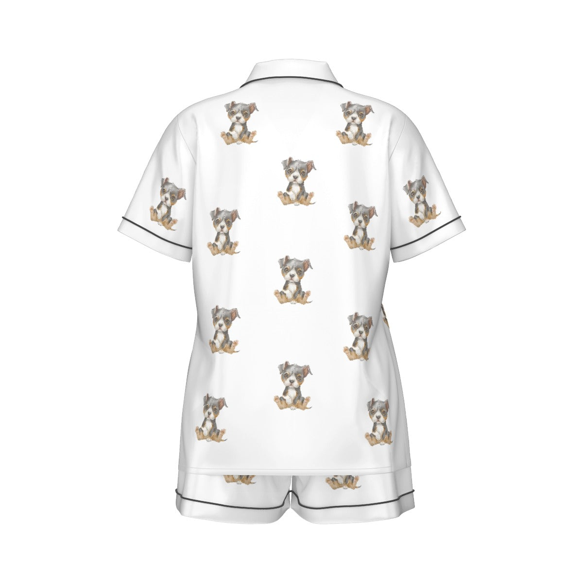 (4) Gracie Collection - Short Sleeve & Short Imitation Silk PJ Set