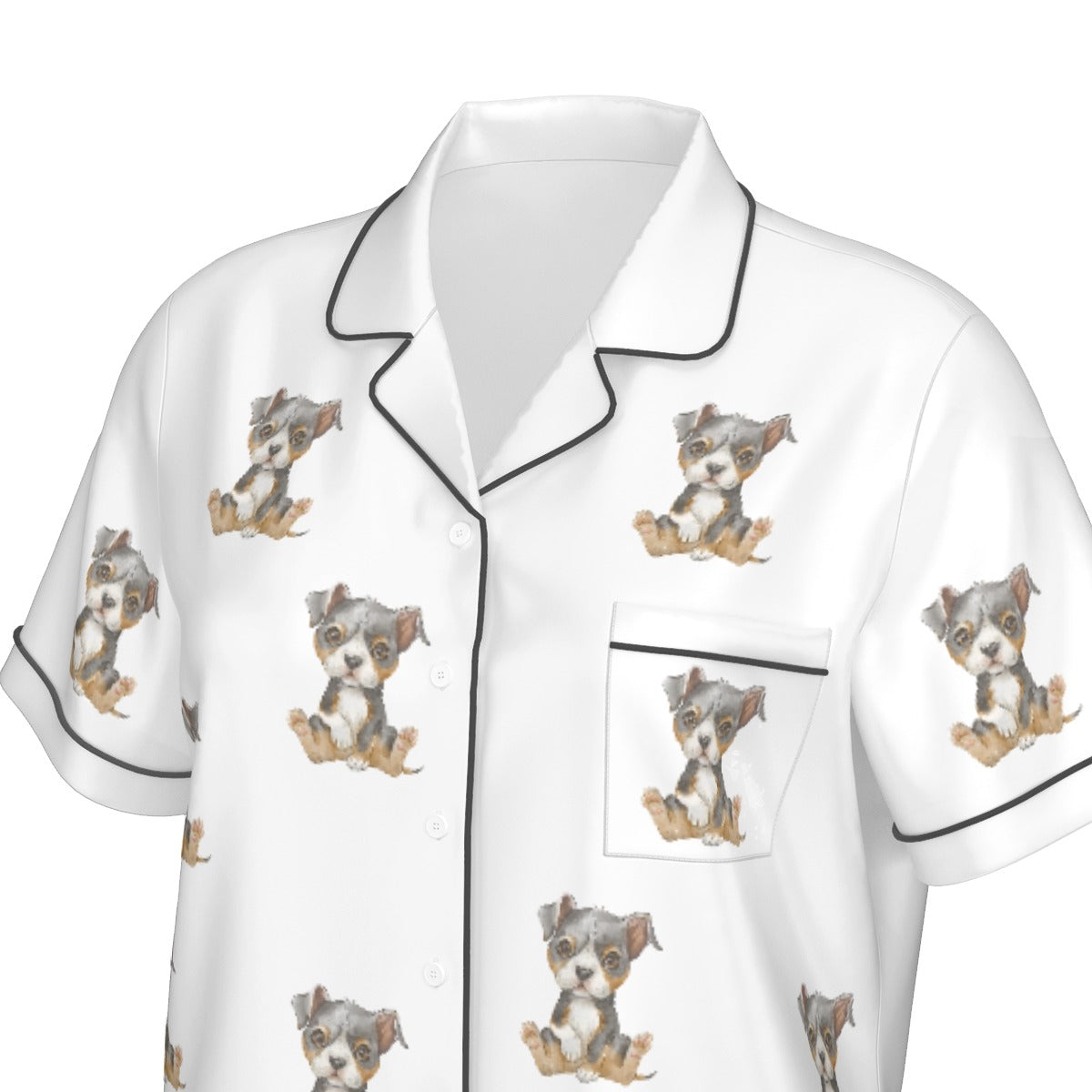 (4) Gracie Collection - Short Sleeve & Short Imitation Silk PJ Set