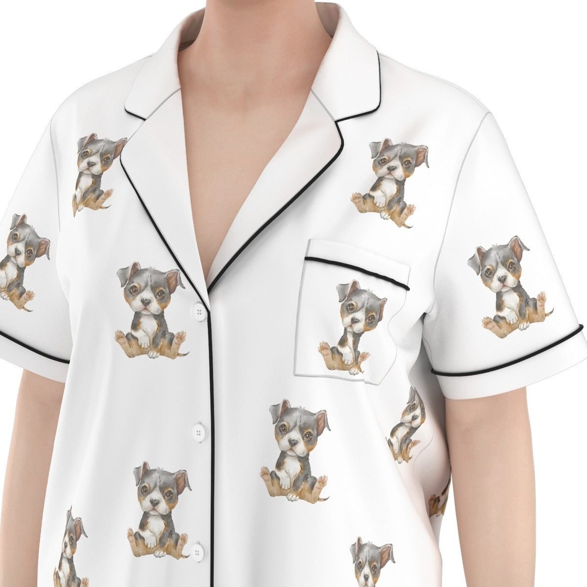 (4) Gracie Collection - Short Sleeve Top & Long Pant Imitation Silk PJ Set