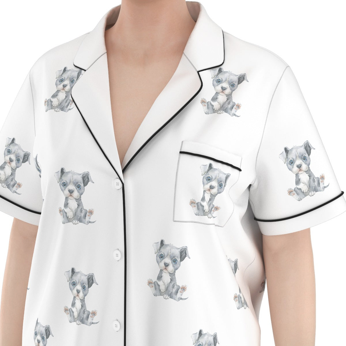(1) Gracie Collection Short Sleeve Top, Long Pants Imitation Silk PJ Set