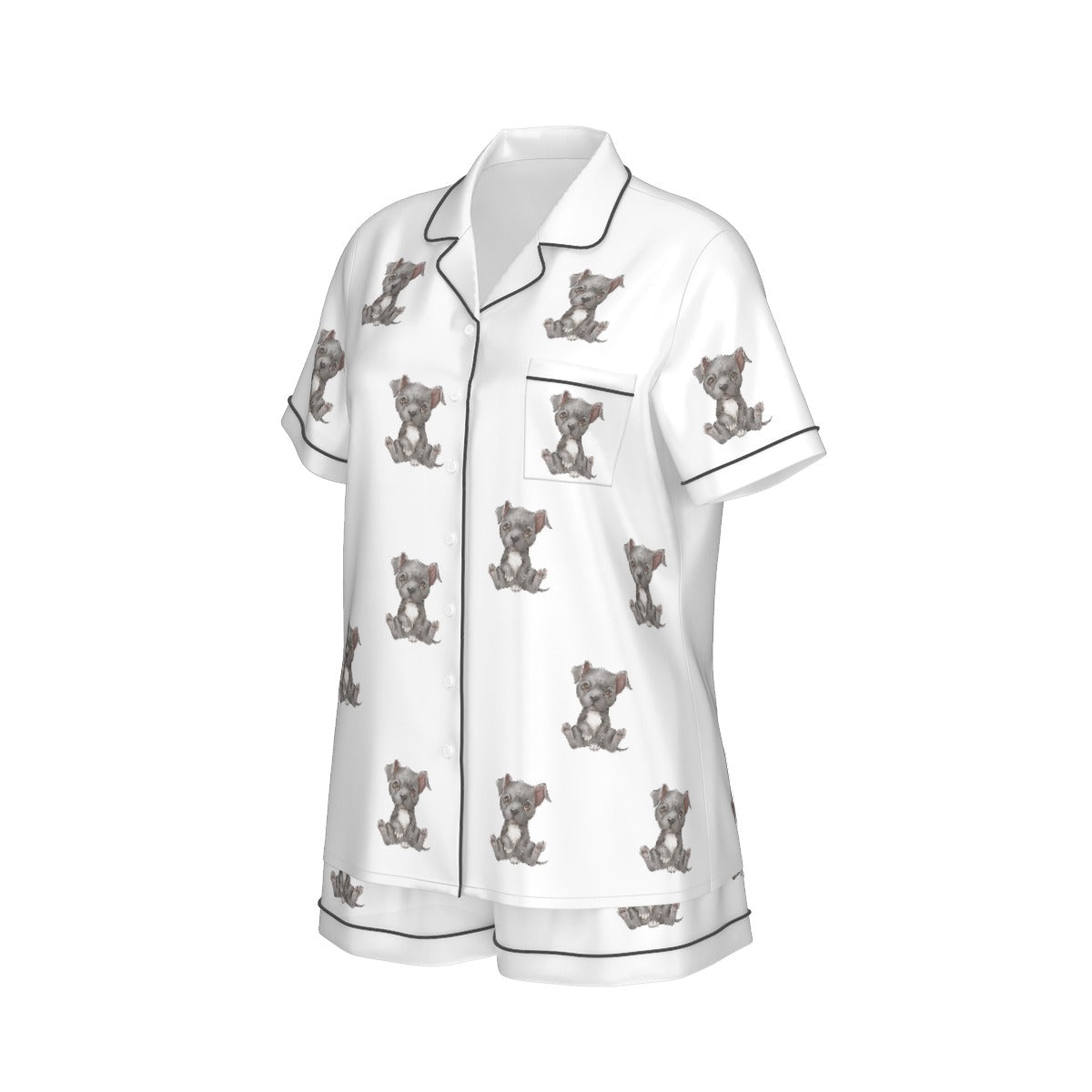 (3) Gracie Collection - Short Sleeved & Shorts Imitation Silk PJ Set