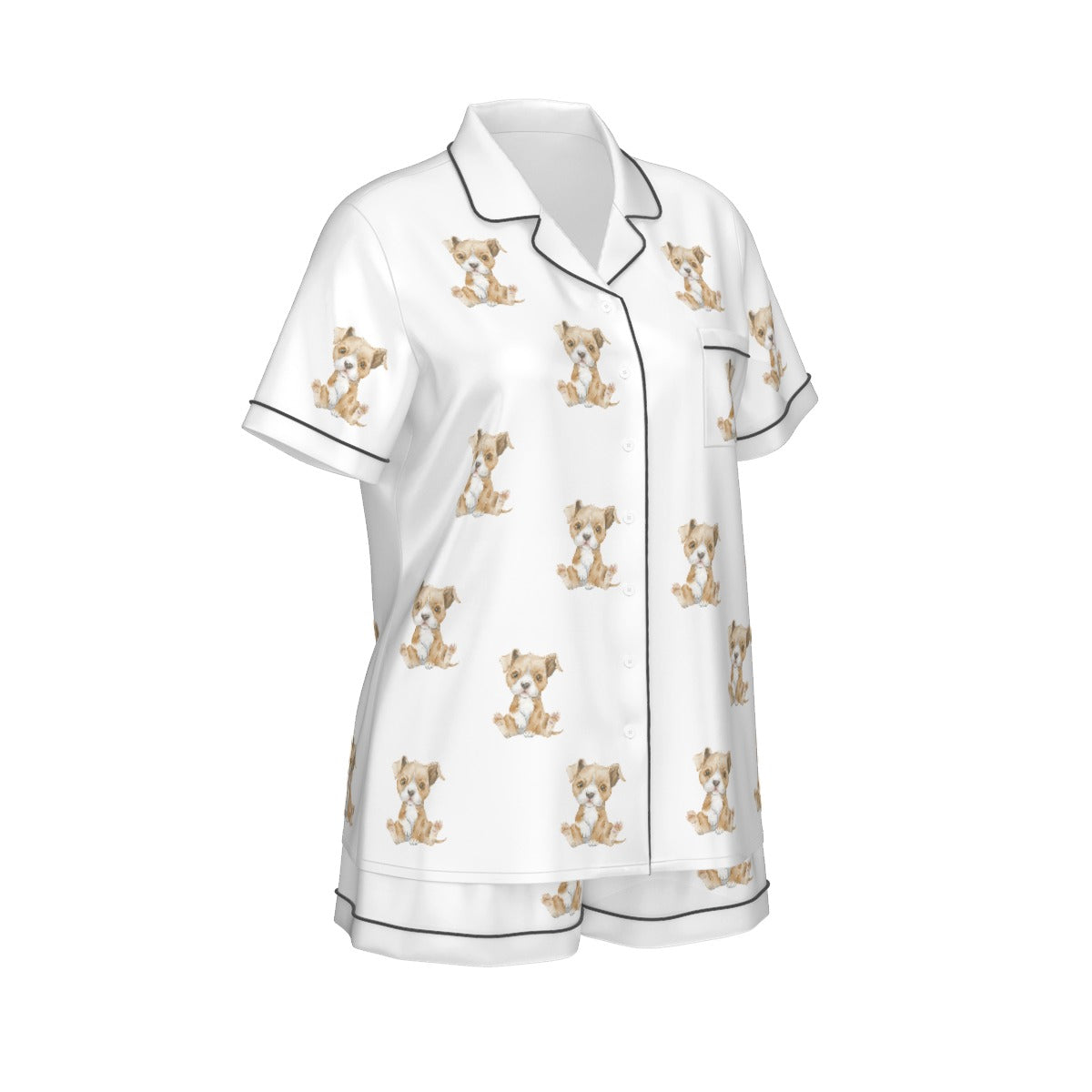 (2) Gracie Collection Short Sleeve & Shorts Imitation Silk PJ Set