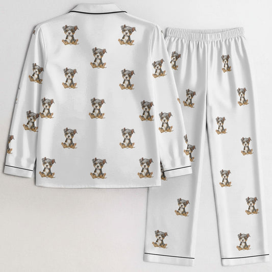 (4) Gracie Collection - Imitation Silk Long PJ Set