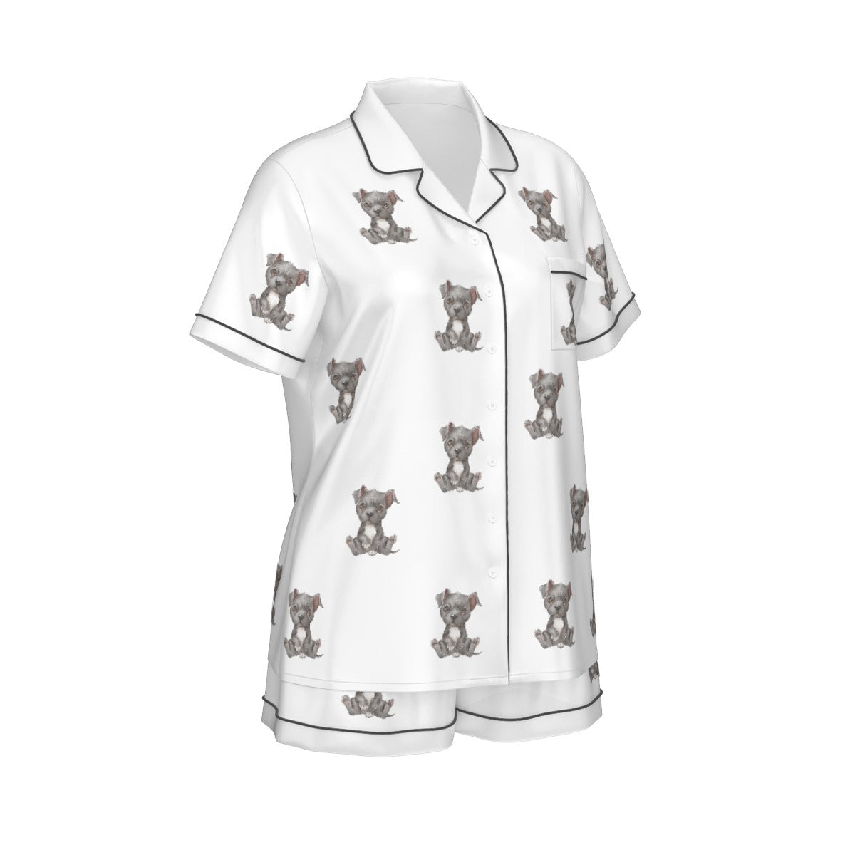 (3) Gracie Collection - Short Sleeved & Shorts Imitation Silk PJ Set