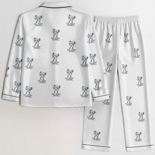 (1) Gracie Collection Imitation Silk Long PJ Set