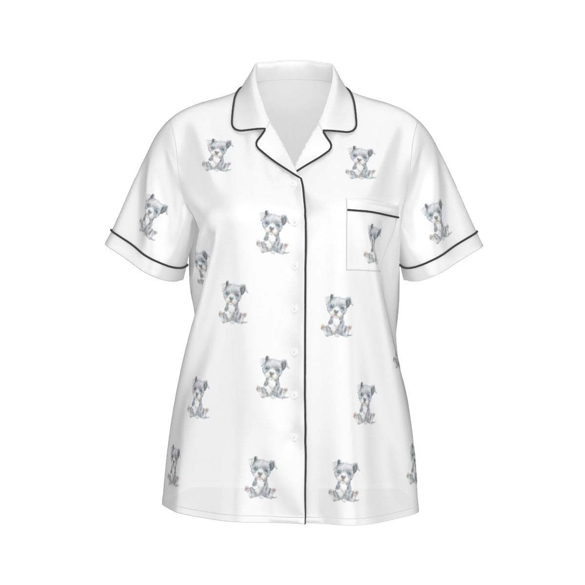(1) Gracie Collection - Short Sleeved & Shorts Imitation Silk PJ Set
