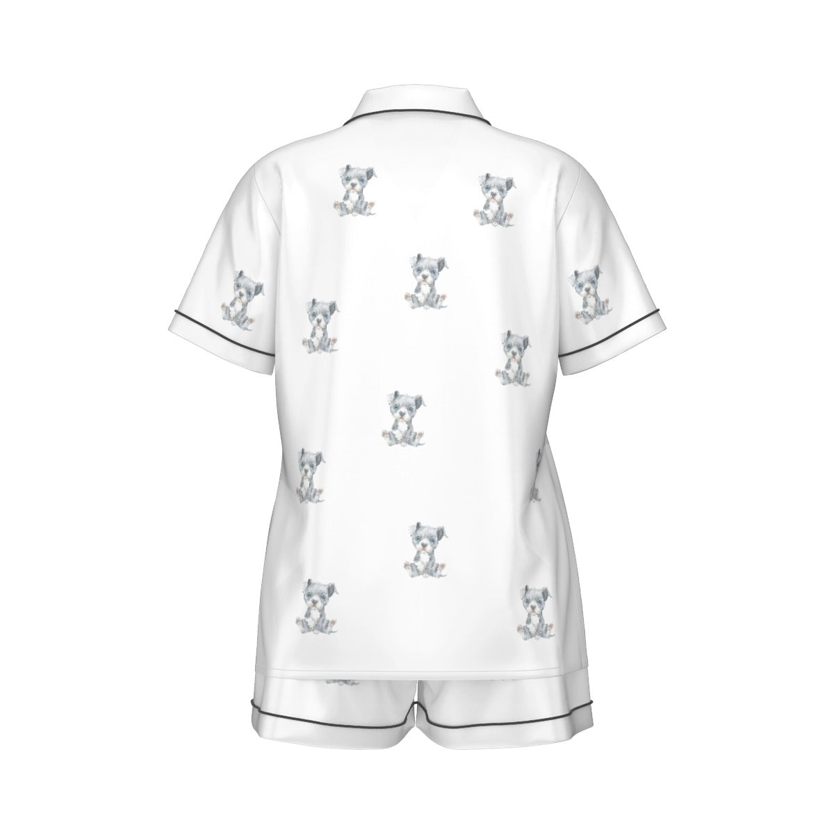 (1) Gracie Collection - Short Sleeved & Shorts Imitation Silk PJ Set