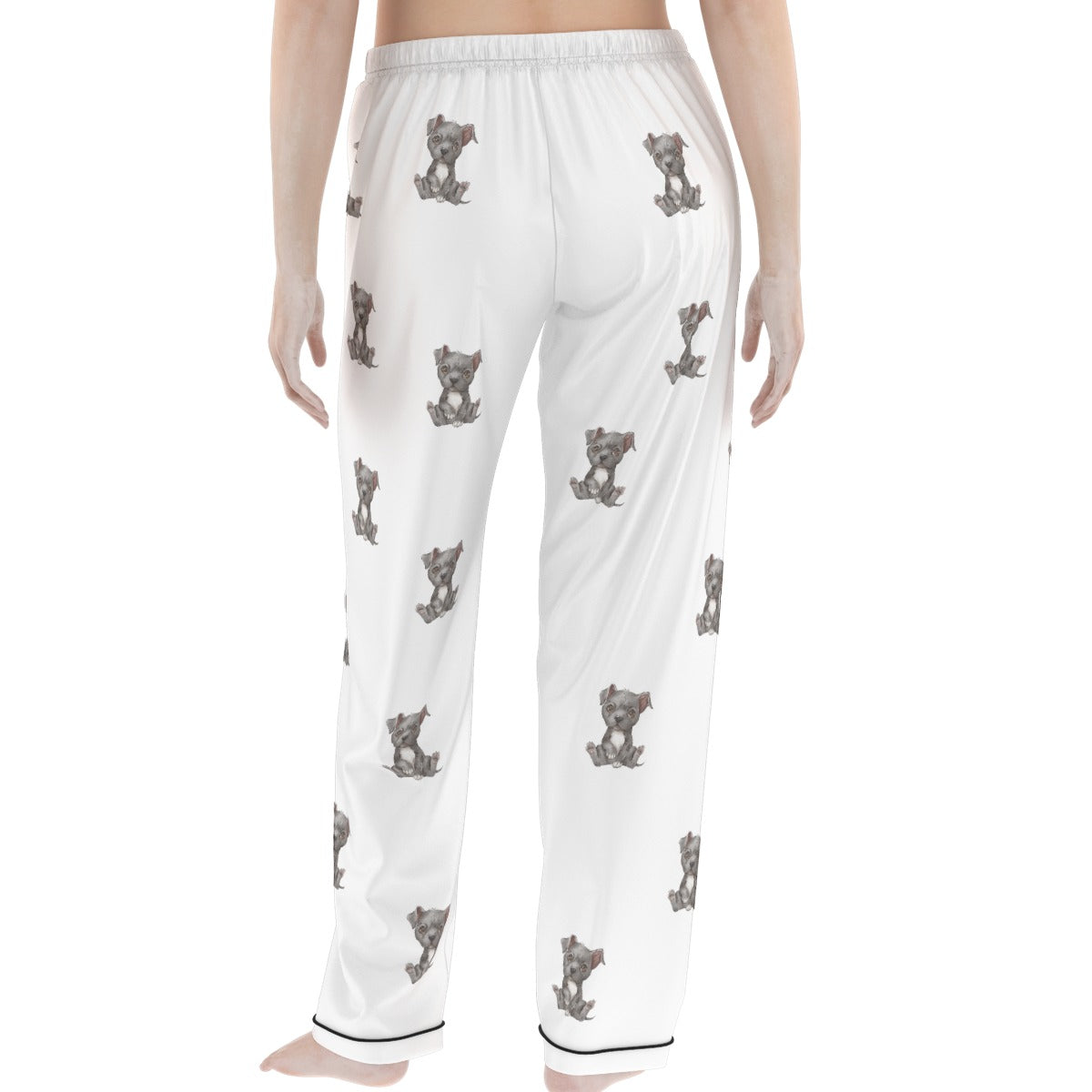 (3) Gracie Collection - Short Sleeve Top & Long Pant Imitation Silk PJ Set
